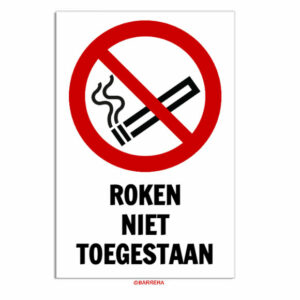 roken niet toegestaan